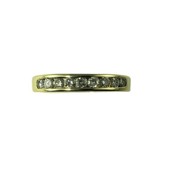 Vintage 18 Karat Yellow Gold and Diamond Wedding Band Ring Size 6 #14966